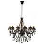 Chandelier with Beads Black 12 x E14 Bulbs Image 7