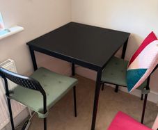 Wooden Table + 2 Chairs