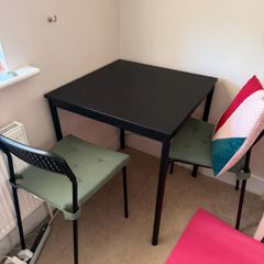 Wooden Table + 2 Chairs