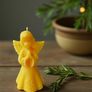 Beeswax Angel Candle  | Christmas Angel Decor | Pure Beeswax Figurine Candle | Holiday Gift | Prayer Angel Candle Image 2