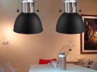 main image for ad Ceiling Lamp 2 pcs Height-adjustable Modern Black Metal