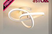 Modern LED Ceiling Light,Round Geometry Ceiling Lamp,Chic Chandelier 3000K for Hallway,Living Room,Bedroom 18W Dia 24CM (FREE POSTAGE)