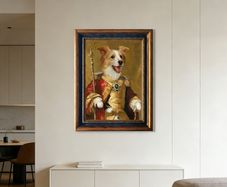 Custom Royal Pet Portrait - Hand-painted from Your Photo