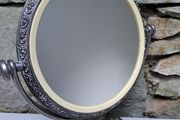 Silver vanity mirror