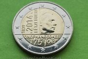Luxembourg 2014 year Uncirculated 2 Euro coin.