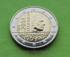 Luxembourg 2014 year Uncirculated 2 Euro coin.