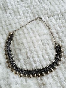 Stunning Ethnic Oxidized Metal Choker Necklace - Like New!