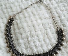 Stunning Ethnic Oxidized Metal Choker Necklace - Like New!