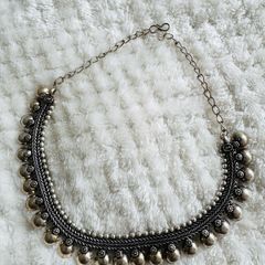 Stunning Ethnic Oxidized Metal Choker Necklace - Like New!