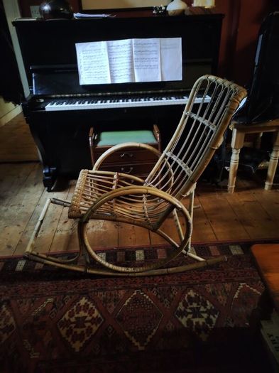 Vintage Bamboo Rocking Chair