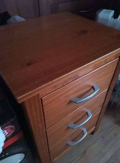 bedside table with drawers