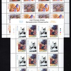 2005 Ireland Irish Female Artists Commemorative Stamps Sheetlet Plate 1B1B1B1B Mint Never Hinged (MNH)