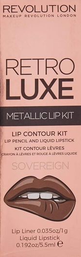 Revolution Retro Luxe Metallic Lip Kit - Sovereign - New