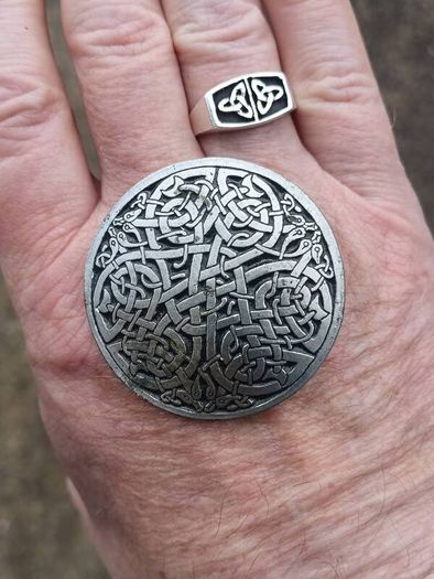 Heavy Celtic Knot Ring and Stuart Harper Brooch