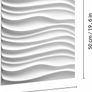 Eco Friendly 3D Wall Panels / 3D Decorative Wall Tiles 50x50 cm - 12 Panels Image 2
