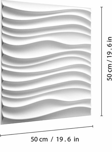 Eco Friendly 3D Wall Panels / 3D Decorative Wall Tiles 50x50 cm - 12 Panels