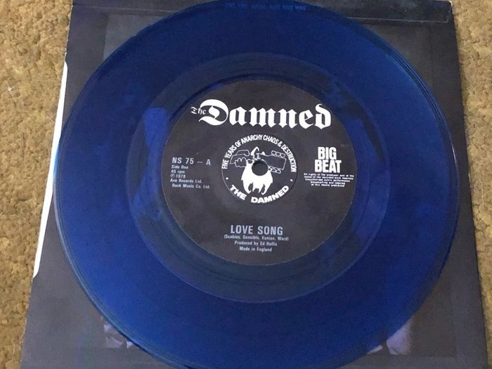The Damned - Love Song (1982 reissue) 7" blue vinyl