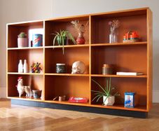 Mid Century Teak Open Shelving / Bookcase Vintage Retro 1960s