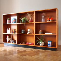 Mid Century Teak Open Shelving / Bookcase Vintage Retro 1960s