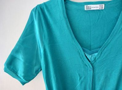Zara Turquoise Top    Size L