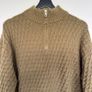 NEW Mens 4XL Olive Khaki Textured Quarter Zip Jumper Image 2