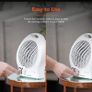 Thermo Fan Heater with 2 Heat Settings and Overheat Protection, White, 2000 W Image 7