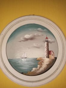 Painting - Lighthouse, Seashore, Sand Dunes, Gulls, Ocean Painting