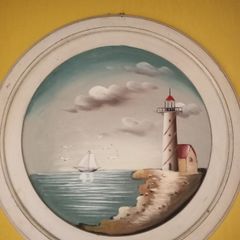 Painting - Lighthouse, Seashore, Sand Dunes, Gulls, Ocean Painting
