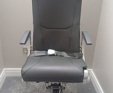 Airbus A320/A321 Aircraft Seat Swivel Office Chair | Genuine Airline Seat with Tray Table & Life Jacket