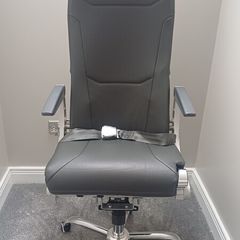 Airbus A320/A321 Aircraft Seat Swivel Office Chair | Genuine Airline Seat with Tray Table & Life Jacket