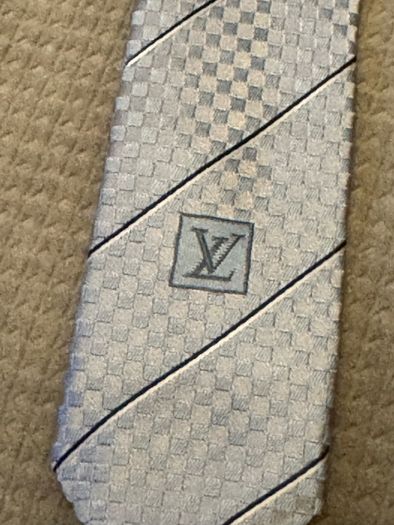Genuine louis vuitton tie light blue