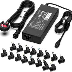 90W Universal Laptop Charger Power Adapter Compatible with HP Dell Lenovo ASUS Acer Samsung Toshiba Sony IBM Fujitsu Gateway Notebook Ultrabook Chromebook Laptop Power Supply Cord with 16 Tips
