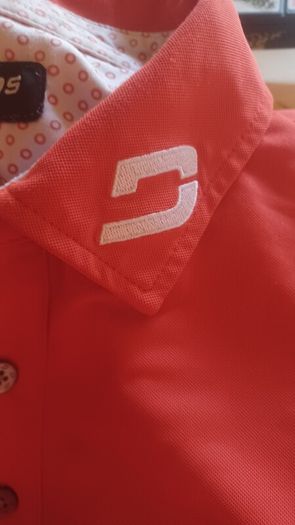 Druids red golf polo shirt XL