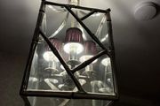 Large Antique Silver bamboo ceiling light