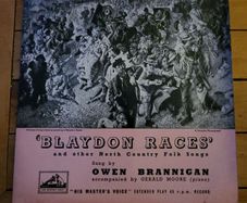 Blaydon Races and other North Country Folk Songs Owen Brannigan 7 inch EP on His Masters Voice 7EP 7050