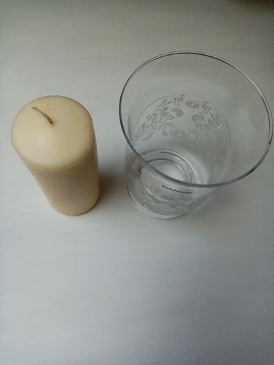 Hurricane Vase with Candle