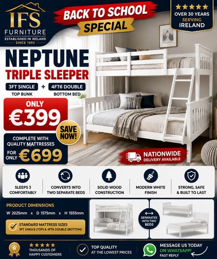Triple Bunks To Clear Only 399 Euro