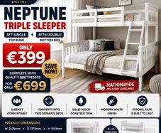 New Triple sleeper bunk bed ONLY 399 euro