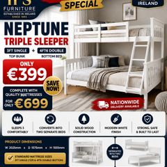 New Triple sleeper bunk bed ONLY 399 euro