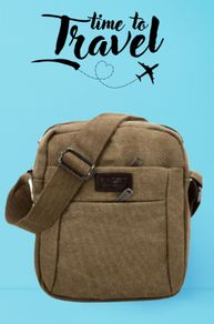 Travel Sports Men Cross Body Bag With Multiple Zipped pockets