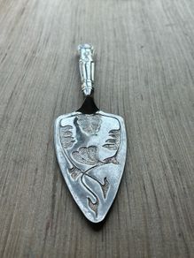 Vintage Mayell silver-plated cake slice server.