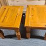 Pair of Solid Wood Wooden Side / Bedside Tables Image 8