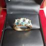 18 Ct Gold ring  with 1.35 carat Aquamarine Gem stone and diamonds Image 7