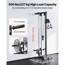LAT Pull Down Machine, 3-in-1 Row Cable Machine, Cable Machines Home Gym with 18-Level Height Adjustment, Wall-Mount Design, Load 227kg Lat Tower for Full-Body Workouts, Single-Arm Training Image 2