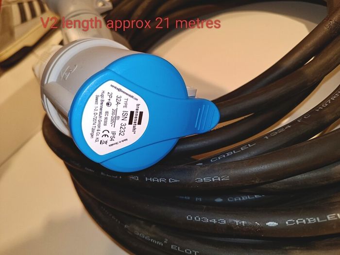 Premium 32A Industrial Long Extension Lead (21m) - Brand New Brennenstuhl Plugs and 6mm HO7RN-F Cable