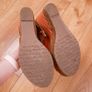Tamaris Orange Rust Suede Rope Tie Up Platform Wedge Sandals 4UK/37EU Image 6