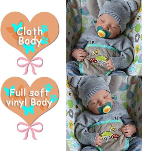 Reborn Dolls Boy - 18 Inches Handmade Washable Reborn Babies Soft Vinyl Body with Anatomically Correct, Reborn Baby Doll Looks Like a Real Baby (FREE SHIPPING)