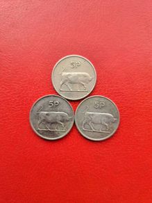 3 Irish 5p 1970/80/90