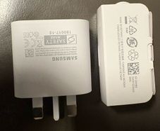 Brand new Samsung fast charger 25W plug and C type cable white colour