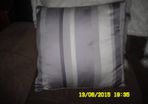 New Cushion Cover with lilac and white stripes